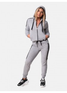 Sports jacket with stripes BODY MOVE 1171 Grey