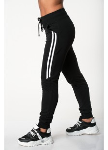 Sports Sweatpants with stripes BODY MOVE 1170 Black