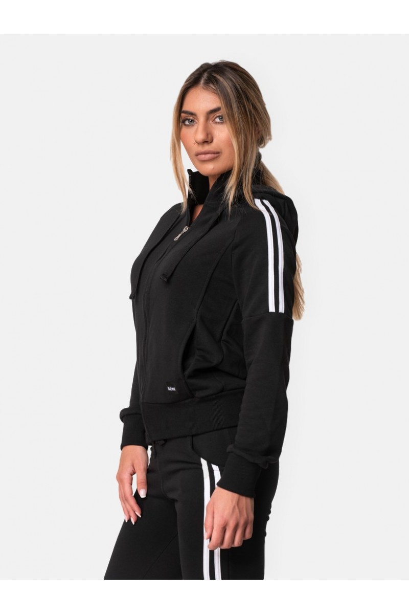 Sports jacket with stripes BODY MOVE 1171 black