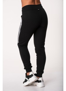 Sports Sweatpants with stripes BODY MOVE 1170 Black