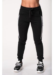 Sports Sweatpants with stripes BODY MOVE 1170 Black