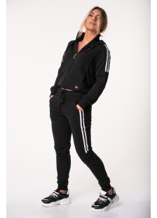 Sports jacket with stripes BODY MOVE 1171 black