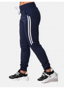 Sports Sweatpants with stripes BODY MOVE 1170 Dark Blue
