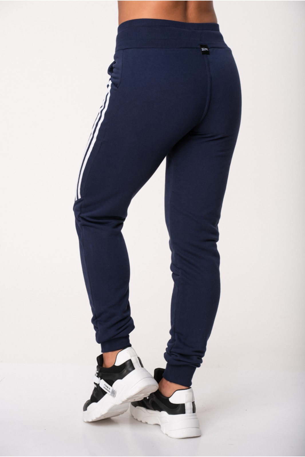 Sports Sweatpants with stripes BODY MOVE 1170 Dark Blue