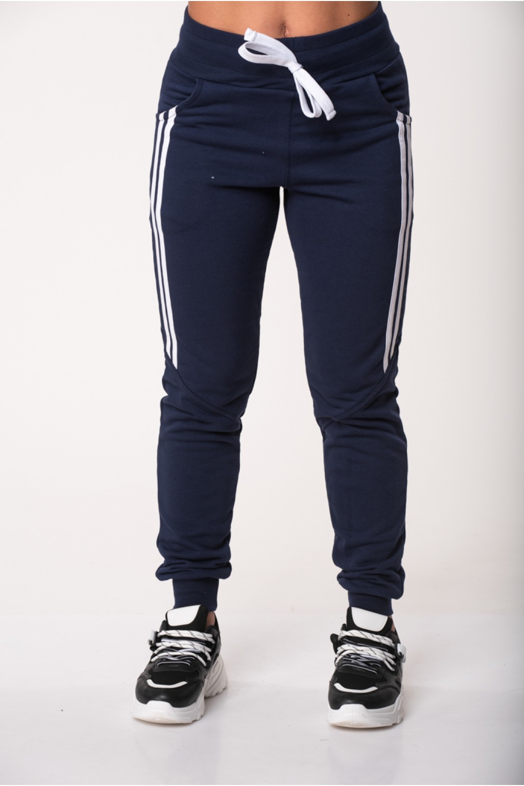 Sports Sweatpants with stripes BODY MOVE 1170 Dark Blue