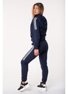 Sports Sweatpants with stripes BODY MOVE 1170 Dark Blue