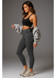 BODY MOVE high-waisted Dry-Fit leggings in charcoal