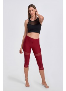 BODY MOVE Capri Leggings with Net