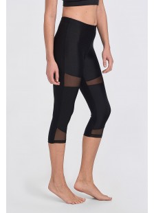 BODY MOVE Capri Leggings with Net