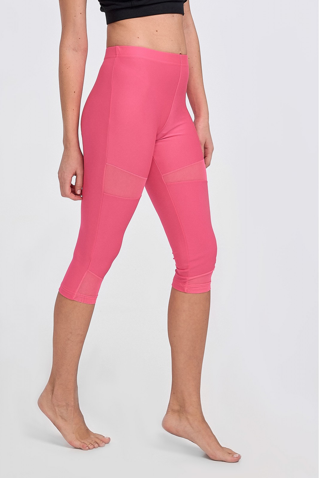 BODY MOVE Capri Leggings with Net