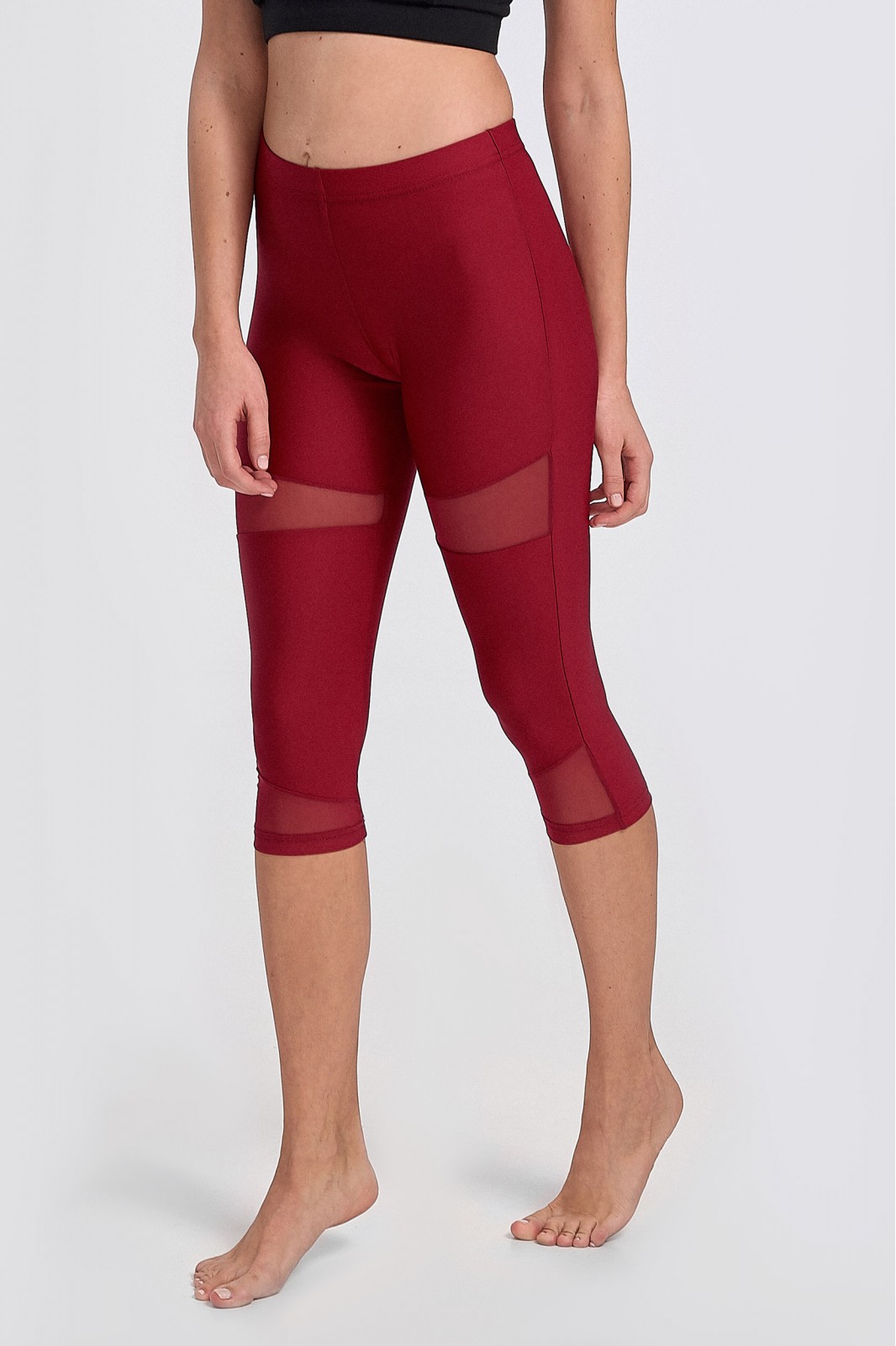 BODY MOVE Capri Leggings with Net