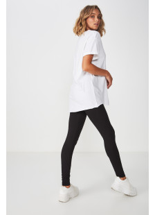 TRAX women's high-waisted black cotton leggings