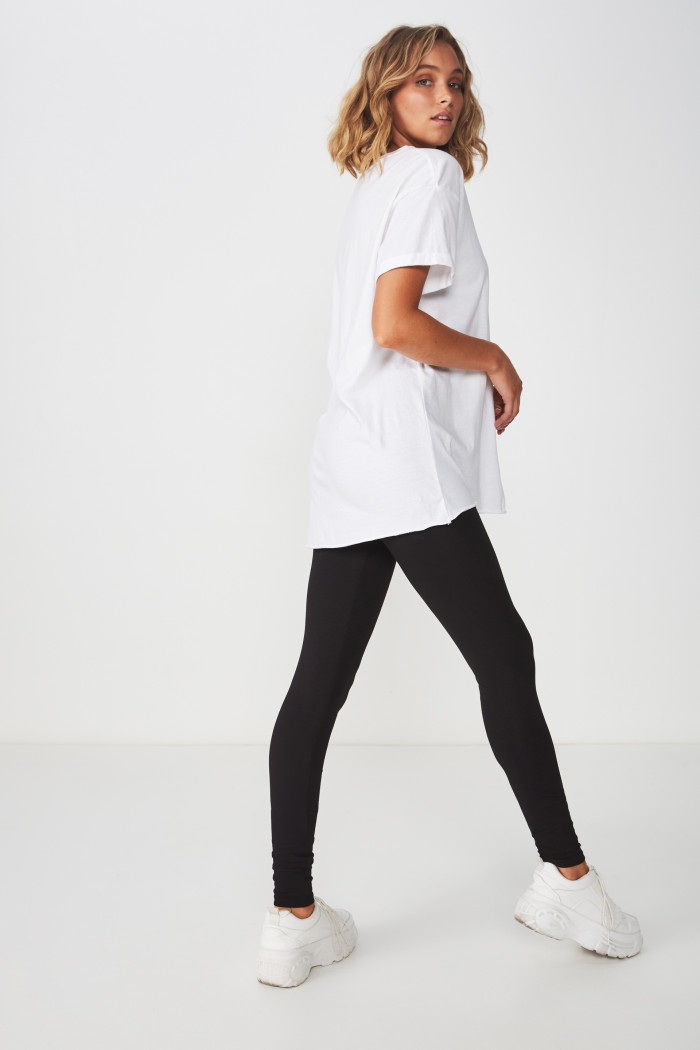 TRAX women's high-waisted black cotton leggings