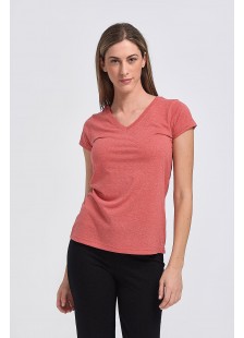 Womens T-shirt Body Move V type