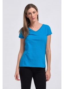 Womens T-shirt Body Move V type