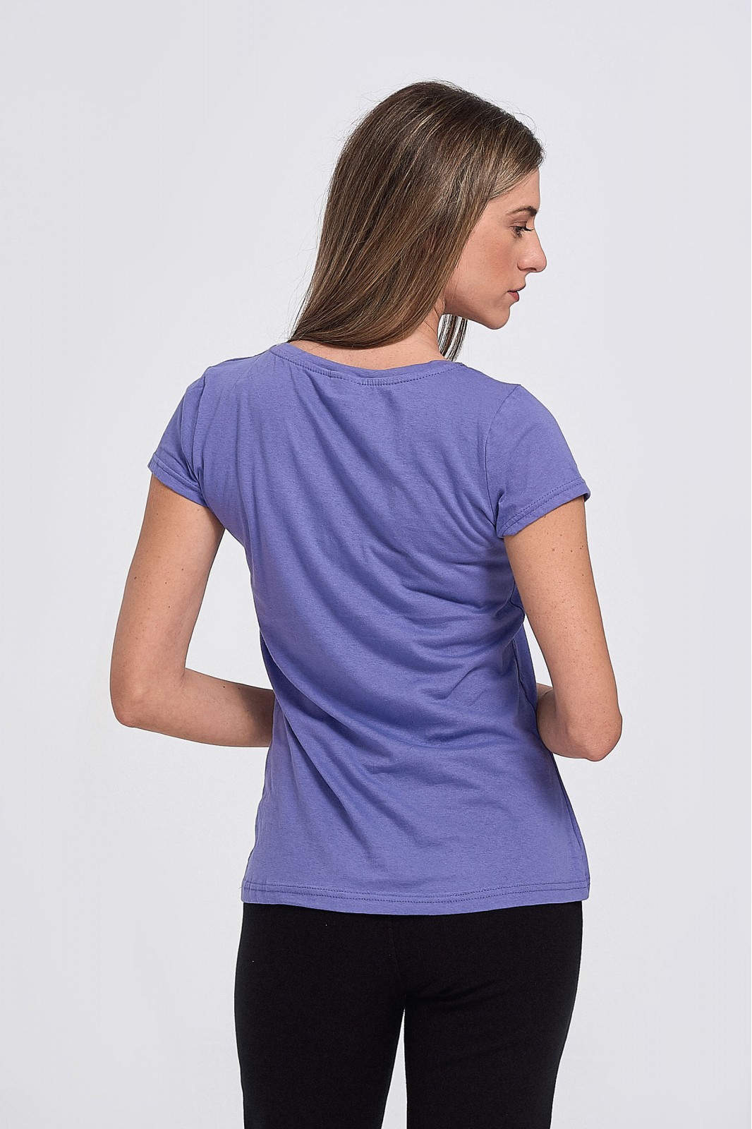 Womens T-shirt Body Move V type