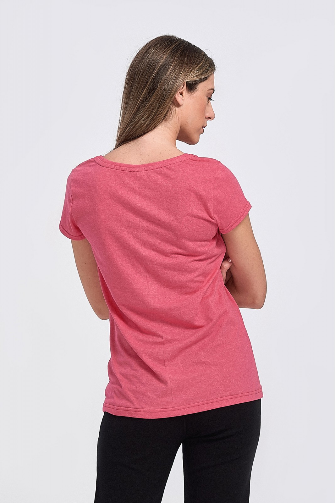 Womens T-shirt Body Move V type