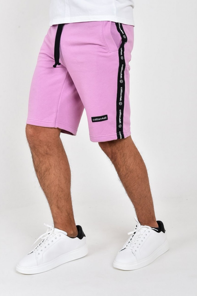 Mens Bermuda shorts COTTON4ALL Logo LILAC