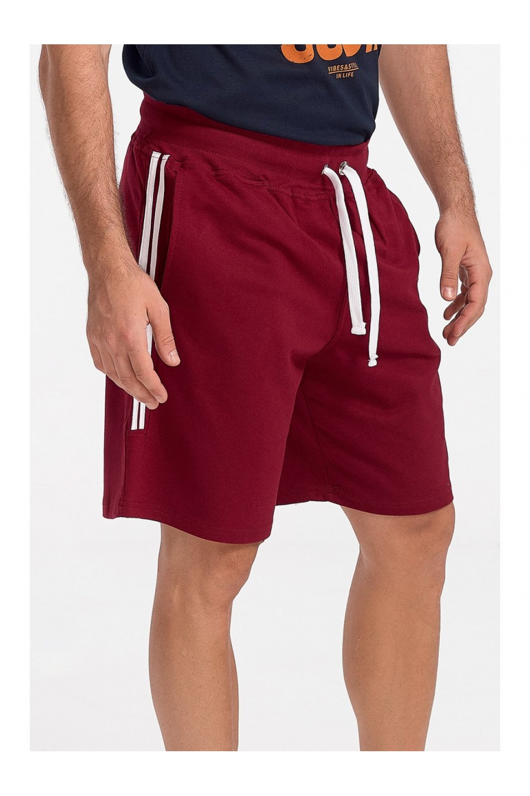 Mens cotton bermuda shorts BODY MOVE Bordeaux 2021