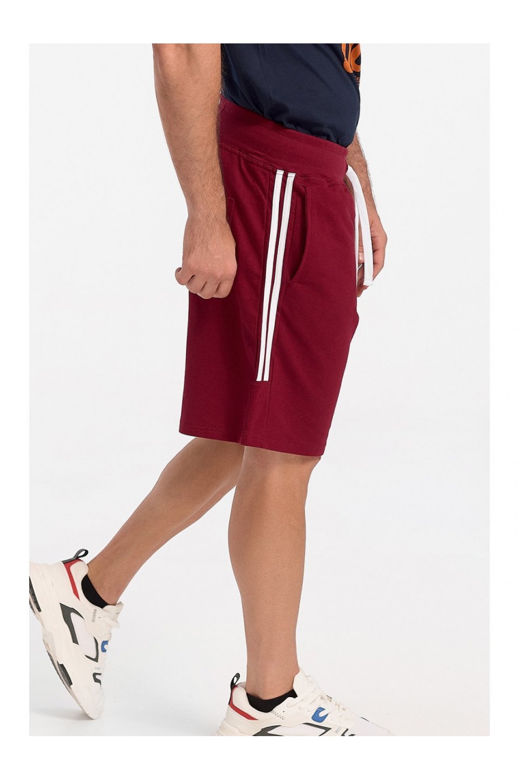 Mens cotton bermuda shorts BODY MOVE Bordeaux 2021