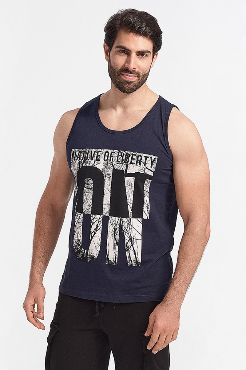 Mens sleeveless T-Shirt LION Native of Liberty