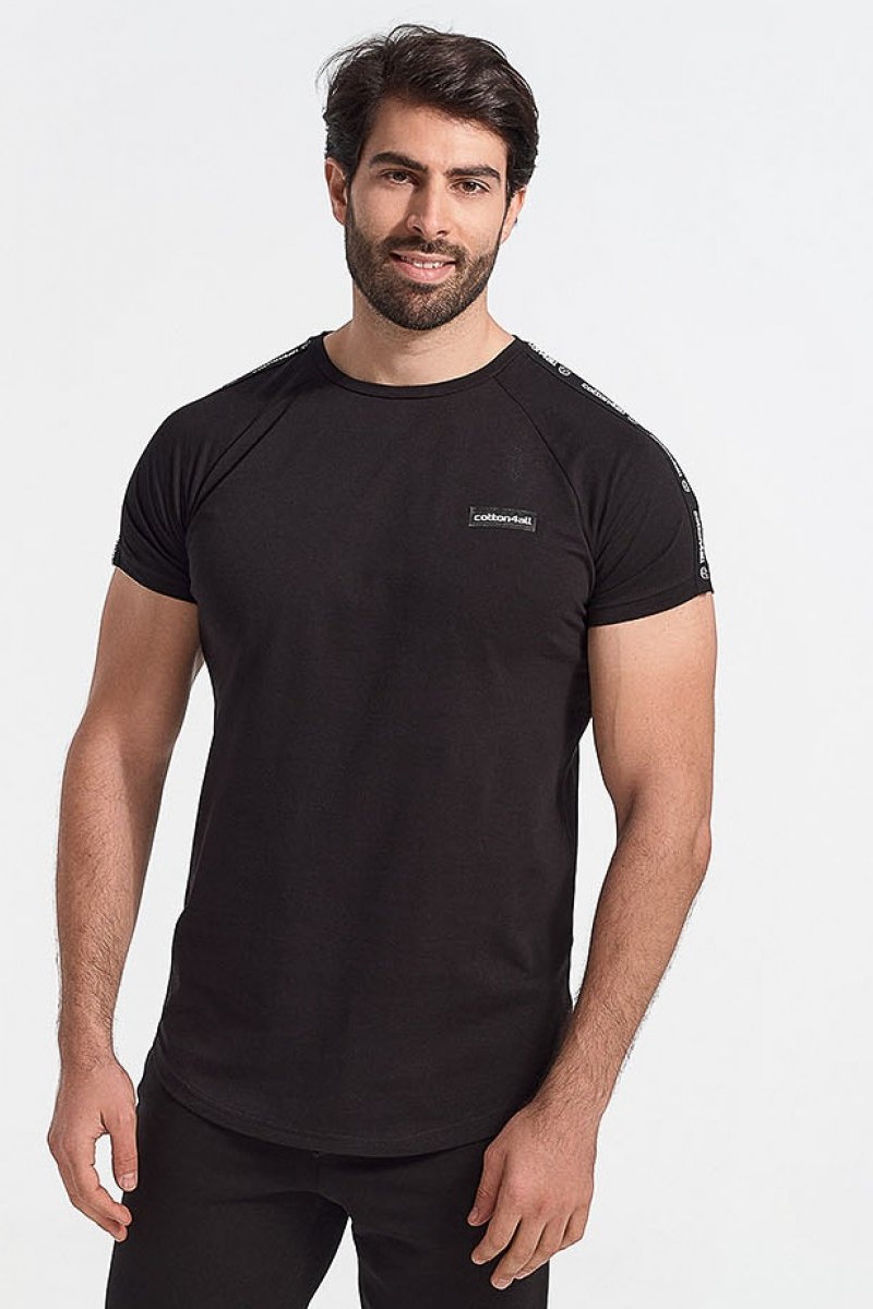 Mens T-Shirt  Cotton4all Black Logo