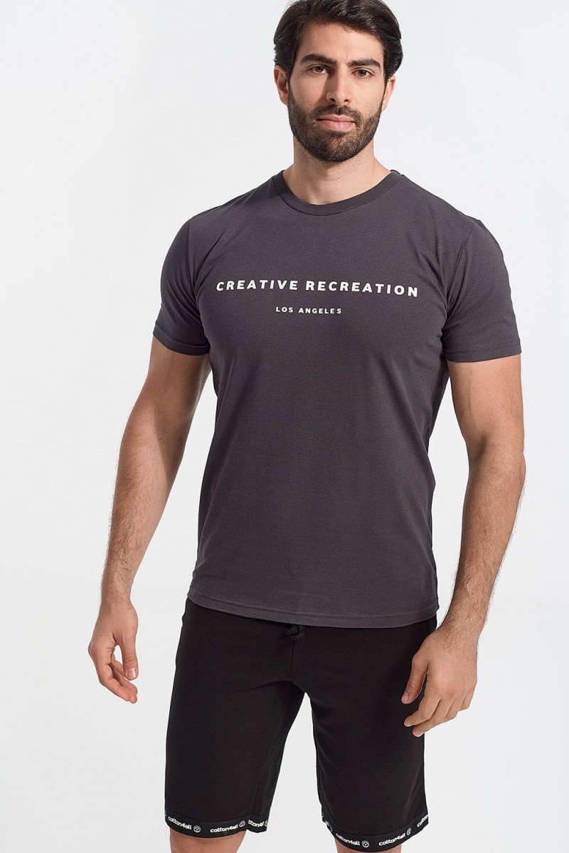 Mens T-Shirt Cotton4all LOS ANGELES anthracite 