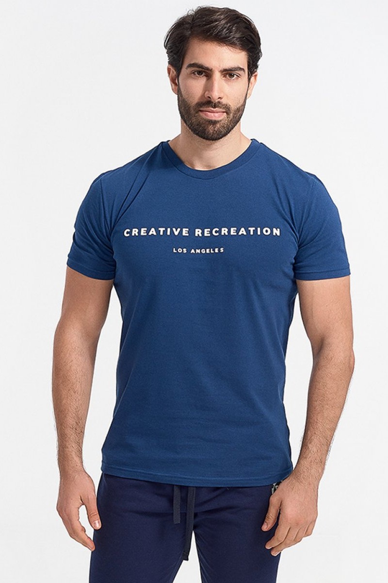 Mens T-Shirt  Cotton4all LOS ANGELES NAVY