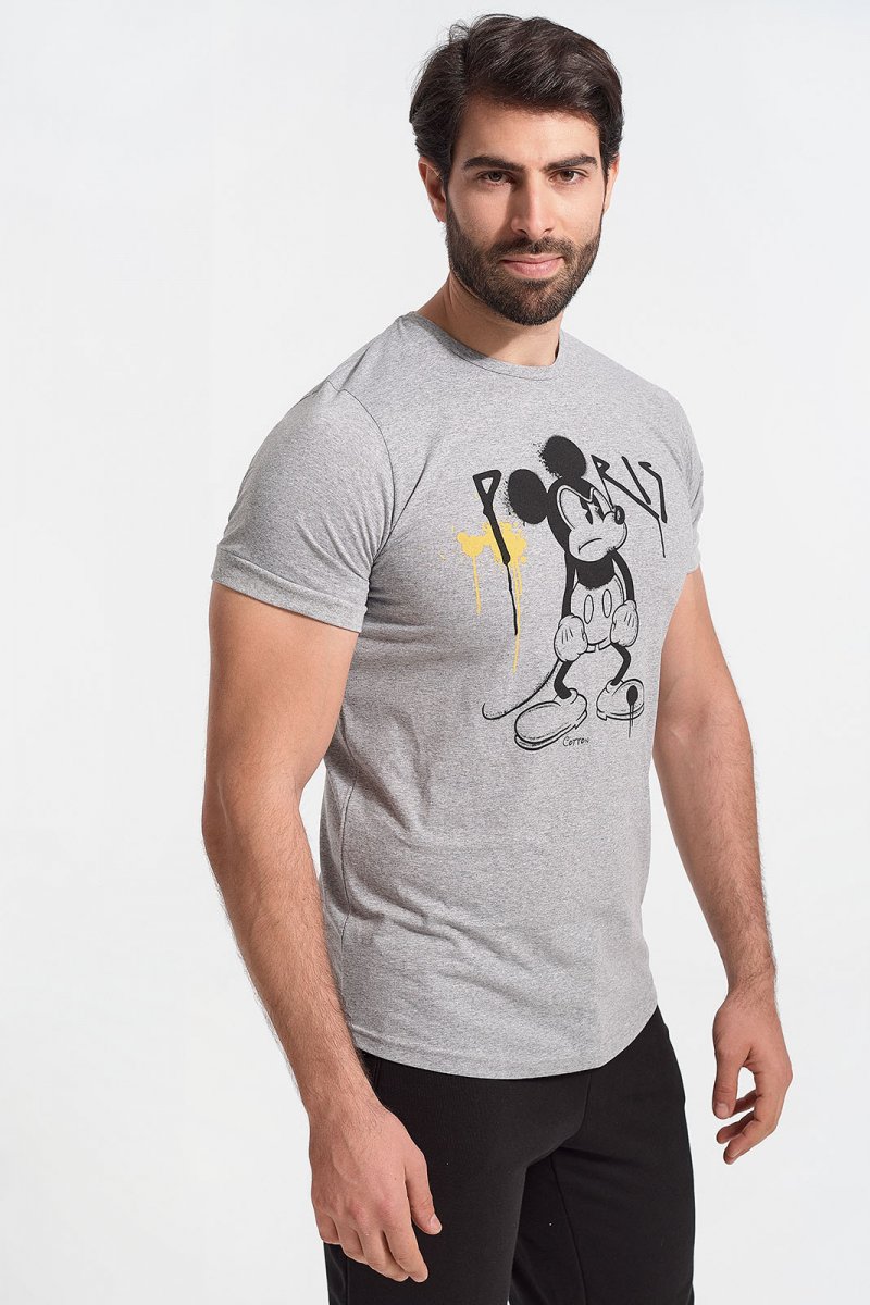 Mens T-Shirt Cotton4all Mickey Paris