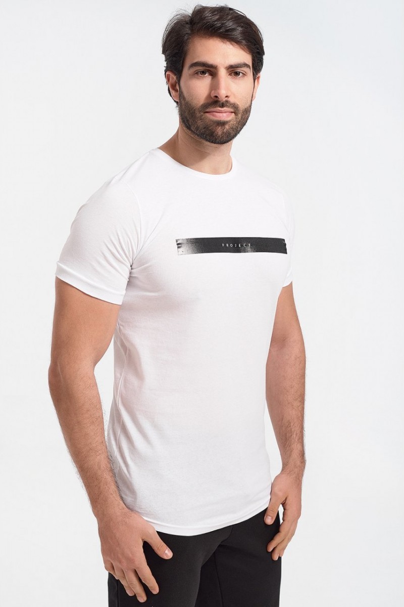 Mens T-Shirt Cotton4all Project White