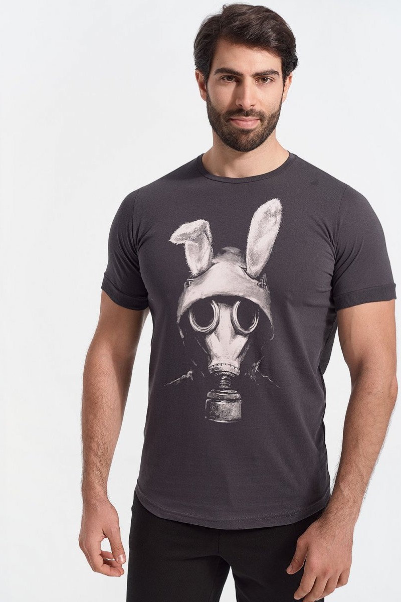 Mens  T-Shirt Cotton4all RABBIT MASK