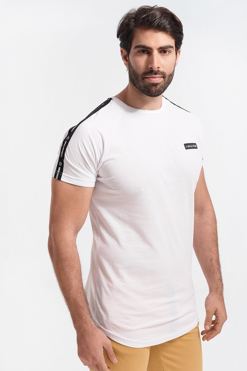 Mens T-Shirt Cotton4all WHITE Logo