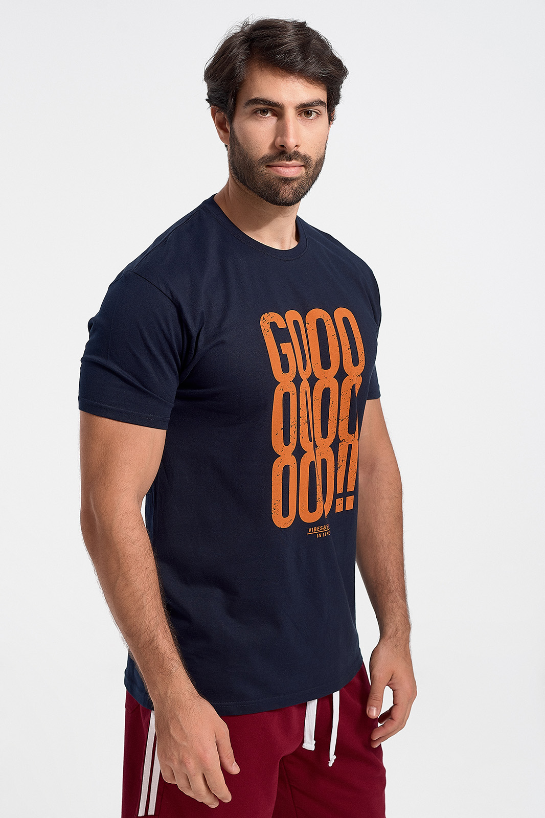 Mens T-Shirt JHK  GOOD Navy