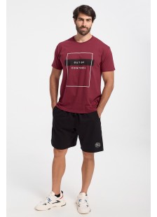 Mens T-Shirt JHK OUT OF CONTROL BORDO