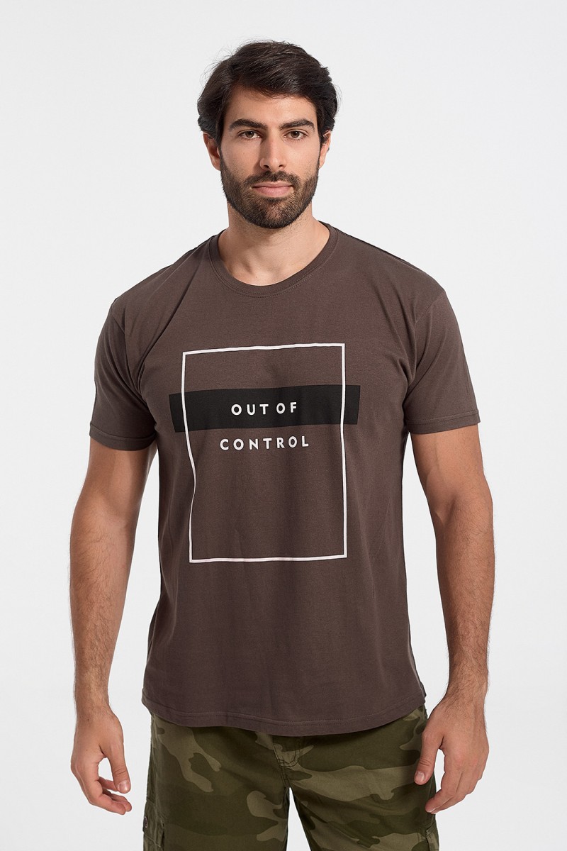 Mens T-Shirt JHK OUT OF CONTROL GREY