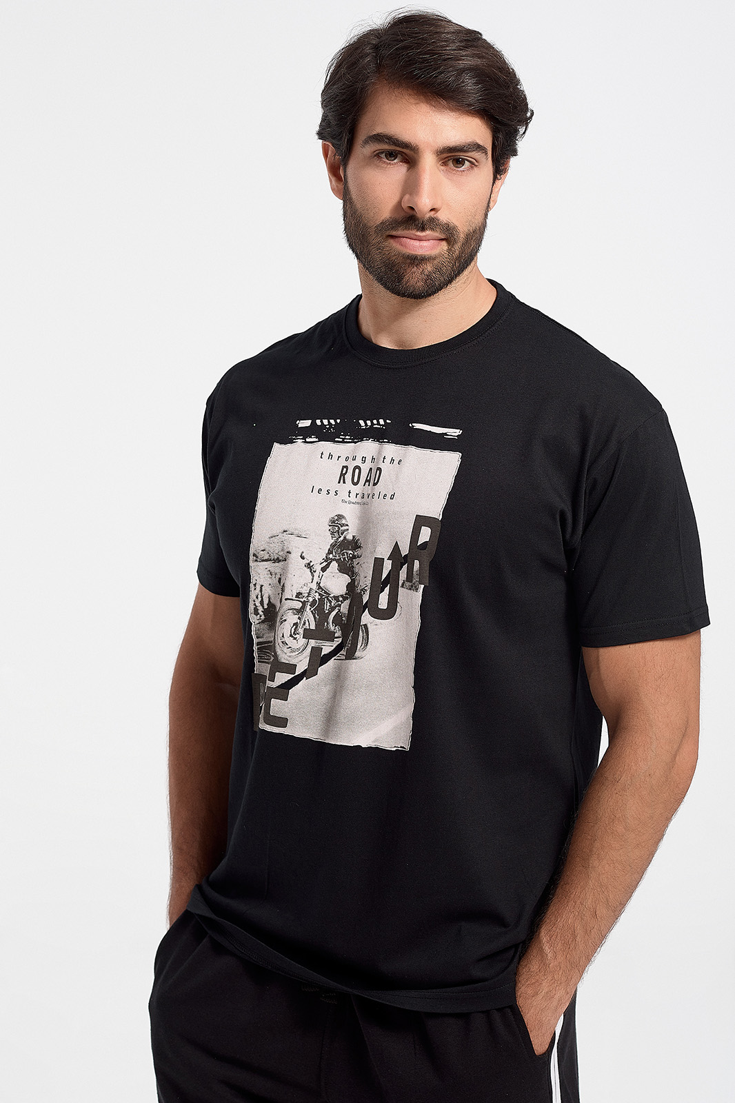 Mens T-Shirt JHK ROAD BLACK 