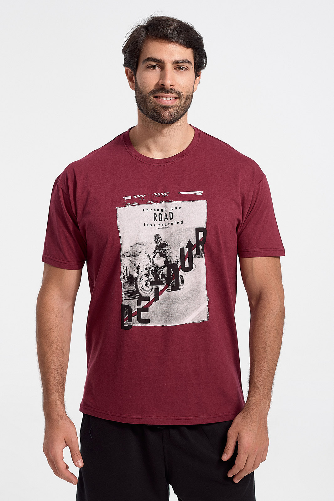 Mens T-shirt JHK ROAD BORDO