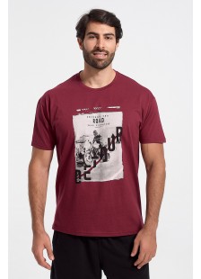 Mens T-shirt JHK ROAD BORDO