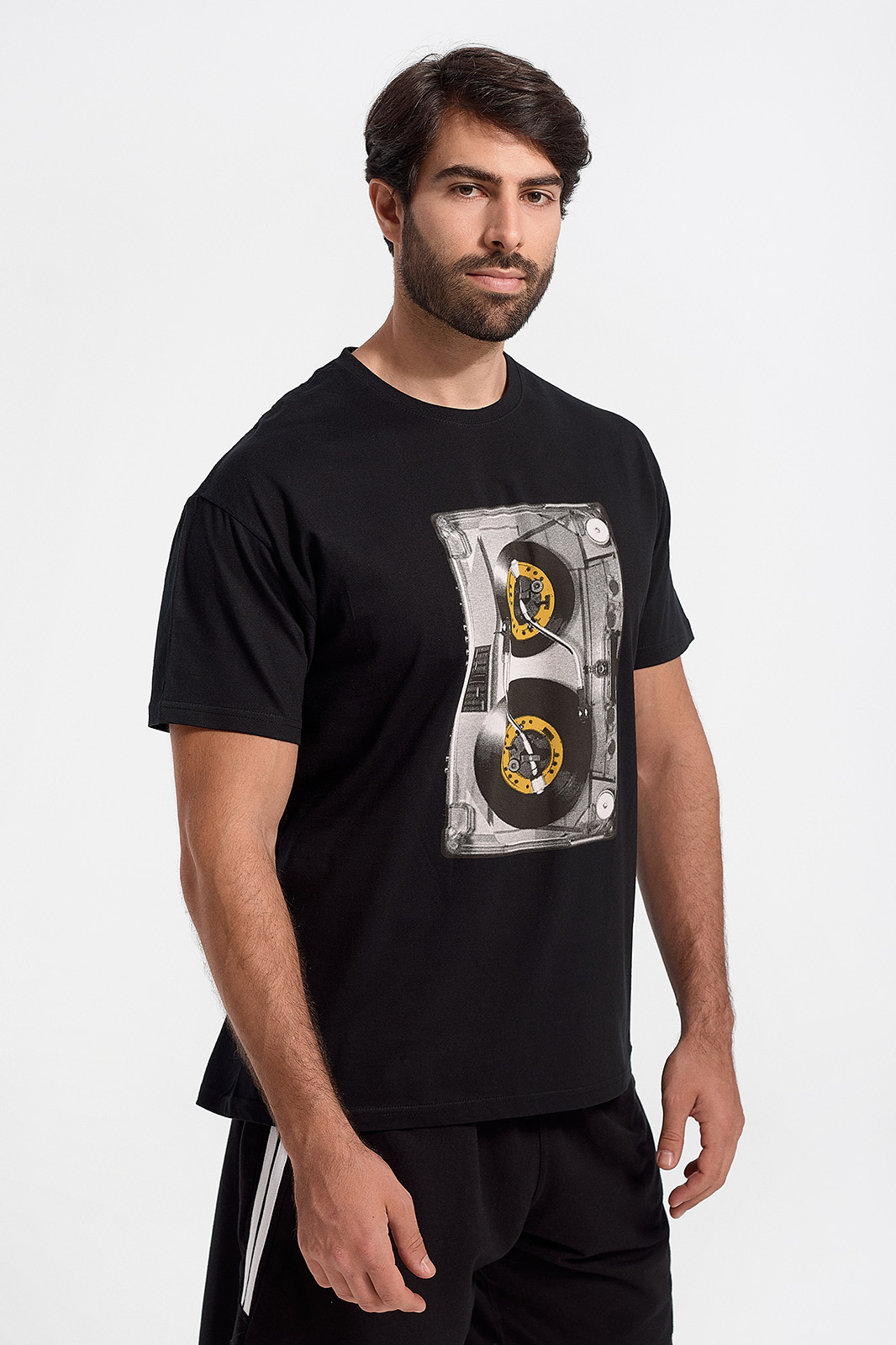 Mens T-shirt JHK TAPE Black