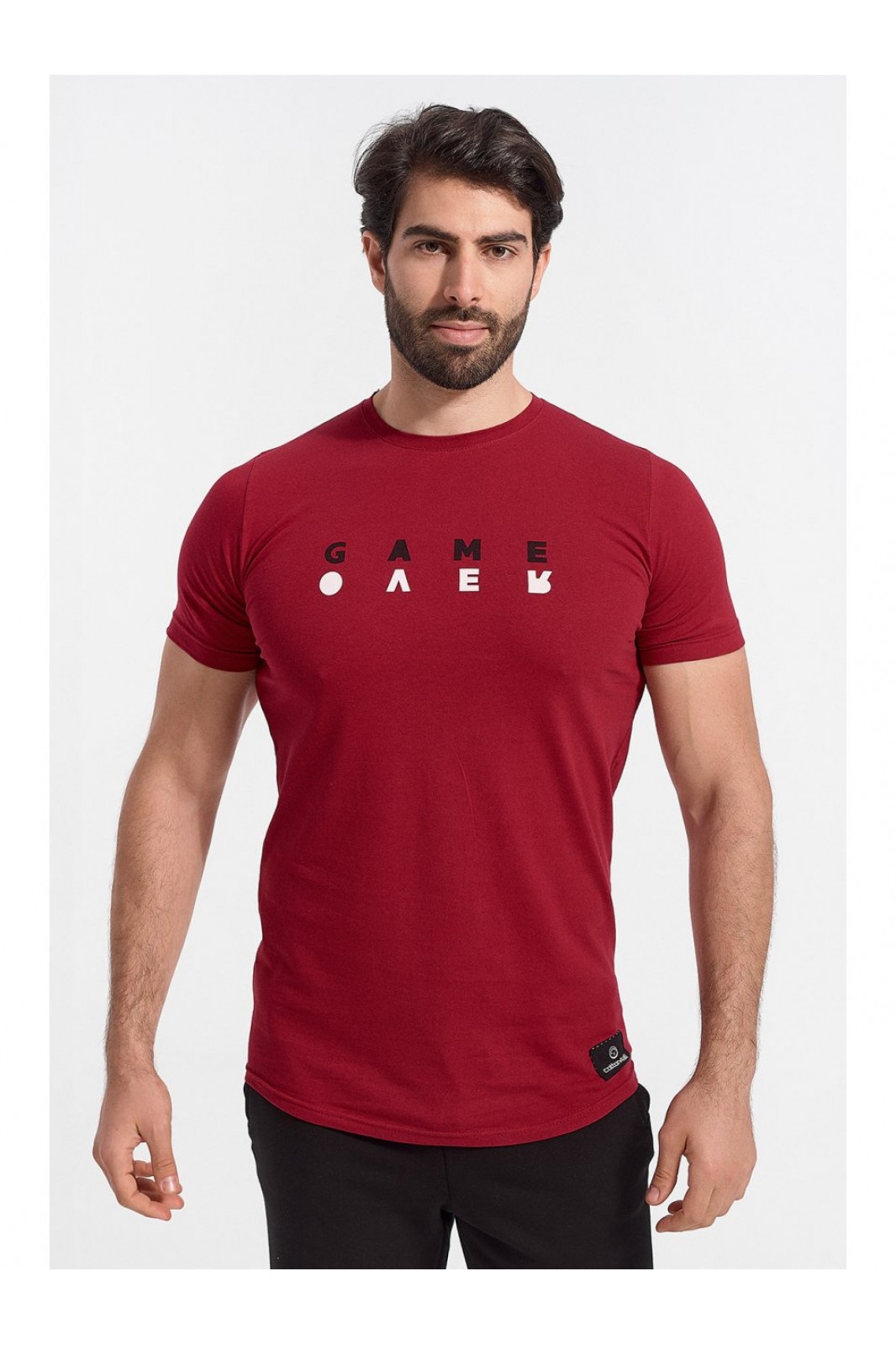 COTTON4ALL Mens T-Shirt GAME OVER burgundy