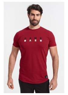 COTTON4ALL Mens T-Shirt GAME OVER burgundy