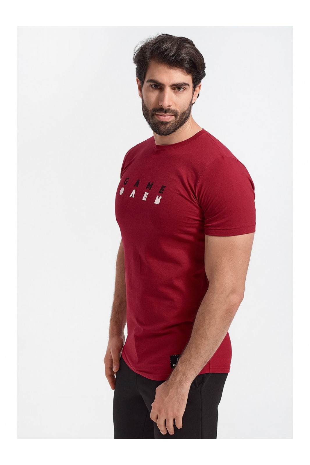 COTTON4ALL Mens T-Shirt GAME OVER burgundy