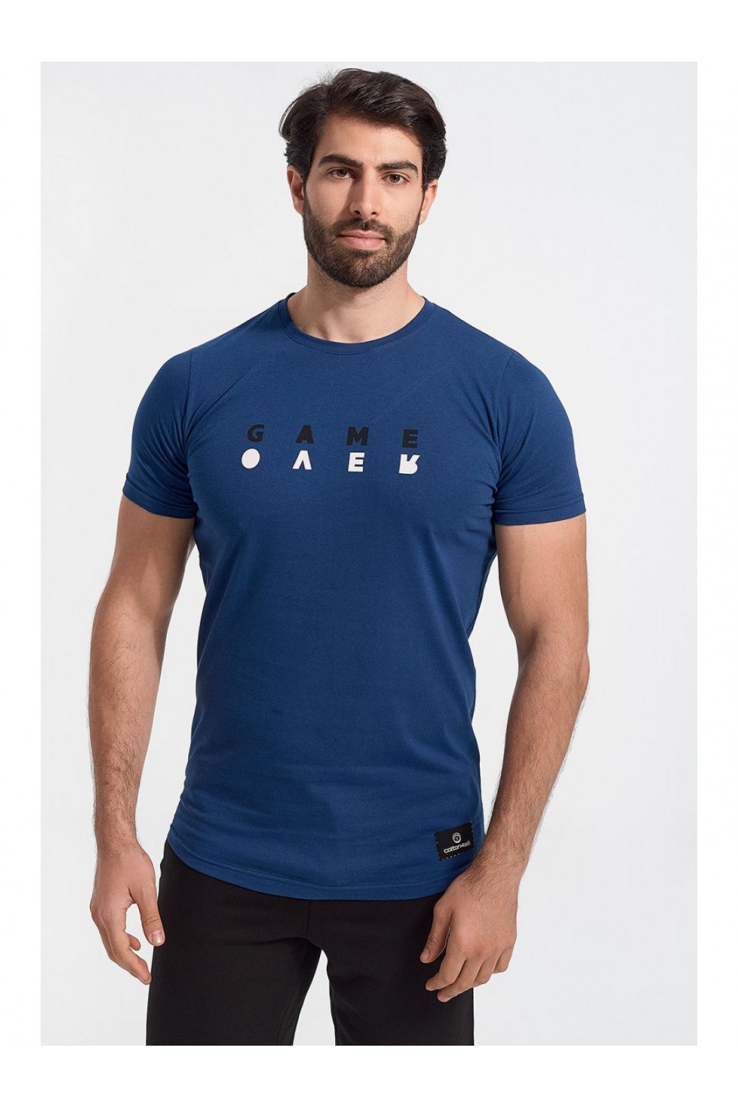 COTTON4ALL Mens T-Shirt GAME OVER Navy