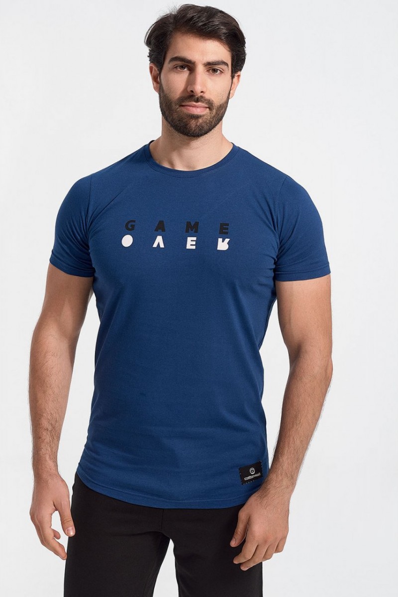 COTTON4ALL Mens T-Shirt GAME OVER Navy