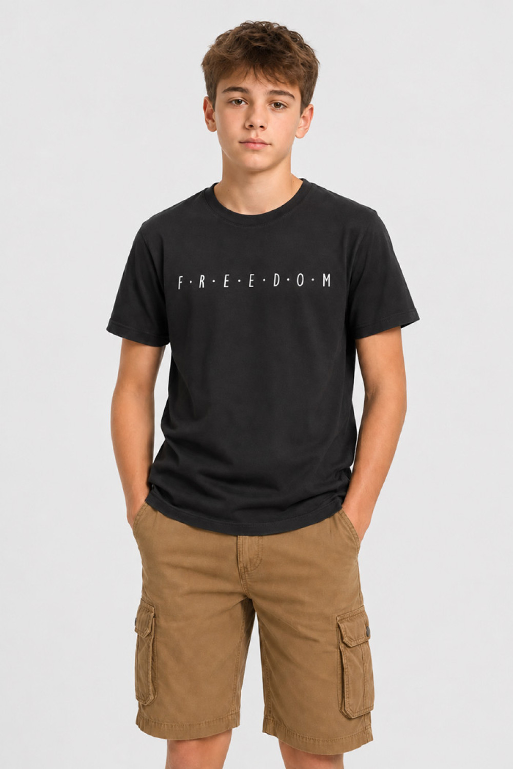 Men's Cotton4all FREEDOM Black T-Shirt 21-200