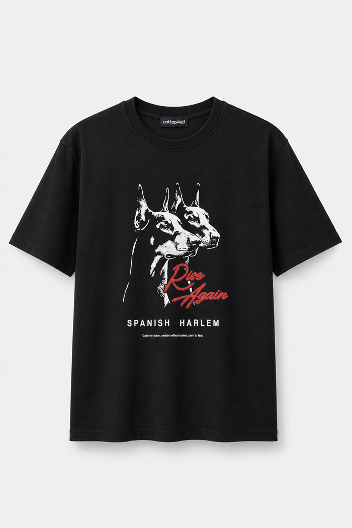Cotton4all Dobermann 26-420 men's black T-shirt