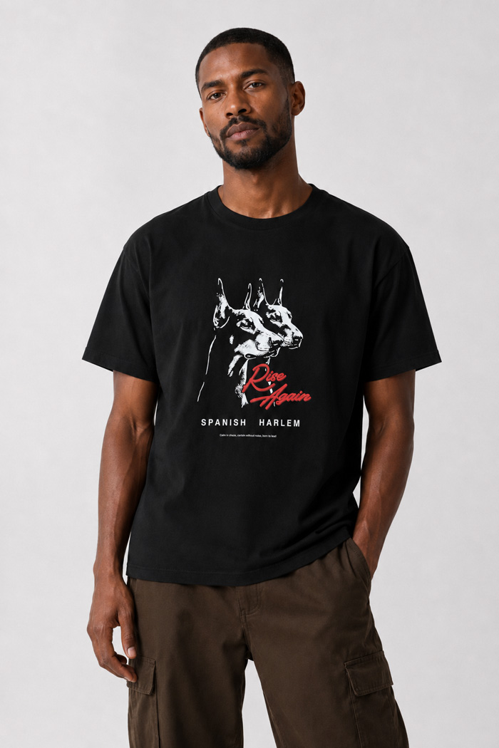 Cotton4all Dobermann 26-420 men's black T-shirt