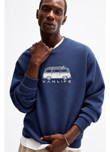 Cotton4all Vanlife 27-510-2 Raf Blue Sweatshirt