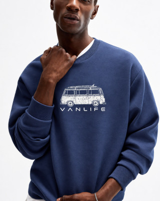 Cotton4all Vanlife 27-510-2 Raf Blue Sweatshirt