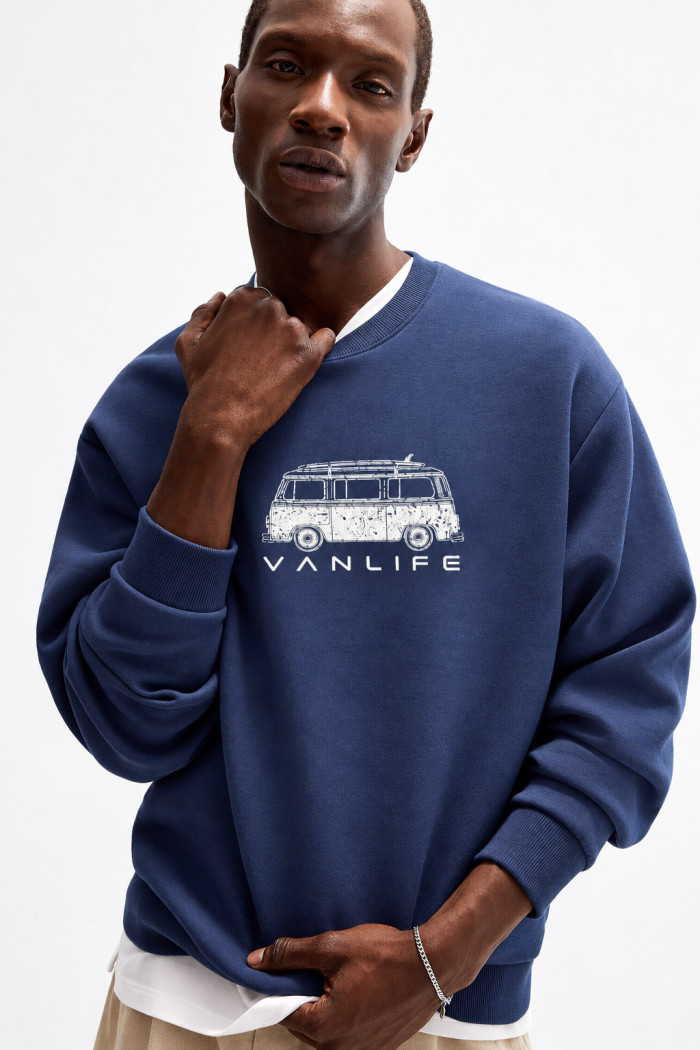 Cotton4all Vanlife 27-510-2 Raf Blue Sweatshirt